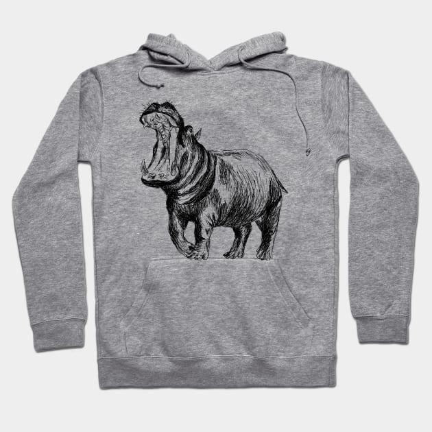 Hippo Print Hoodie by rachelsfinelines